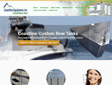 Tablet Screenshot of coastlinemarinetanks.com